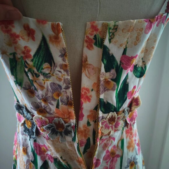 Agua By Agua Bendita lima jardiniera' floral-print linen maxi dress - Picture 9 of 13